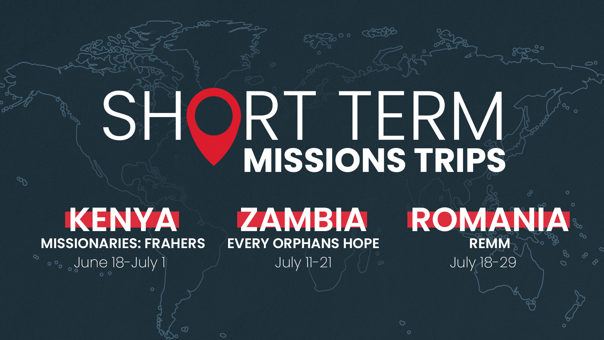 Short Term Missions Trip Reveal Slide